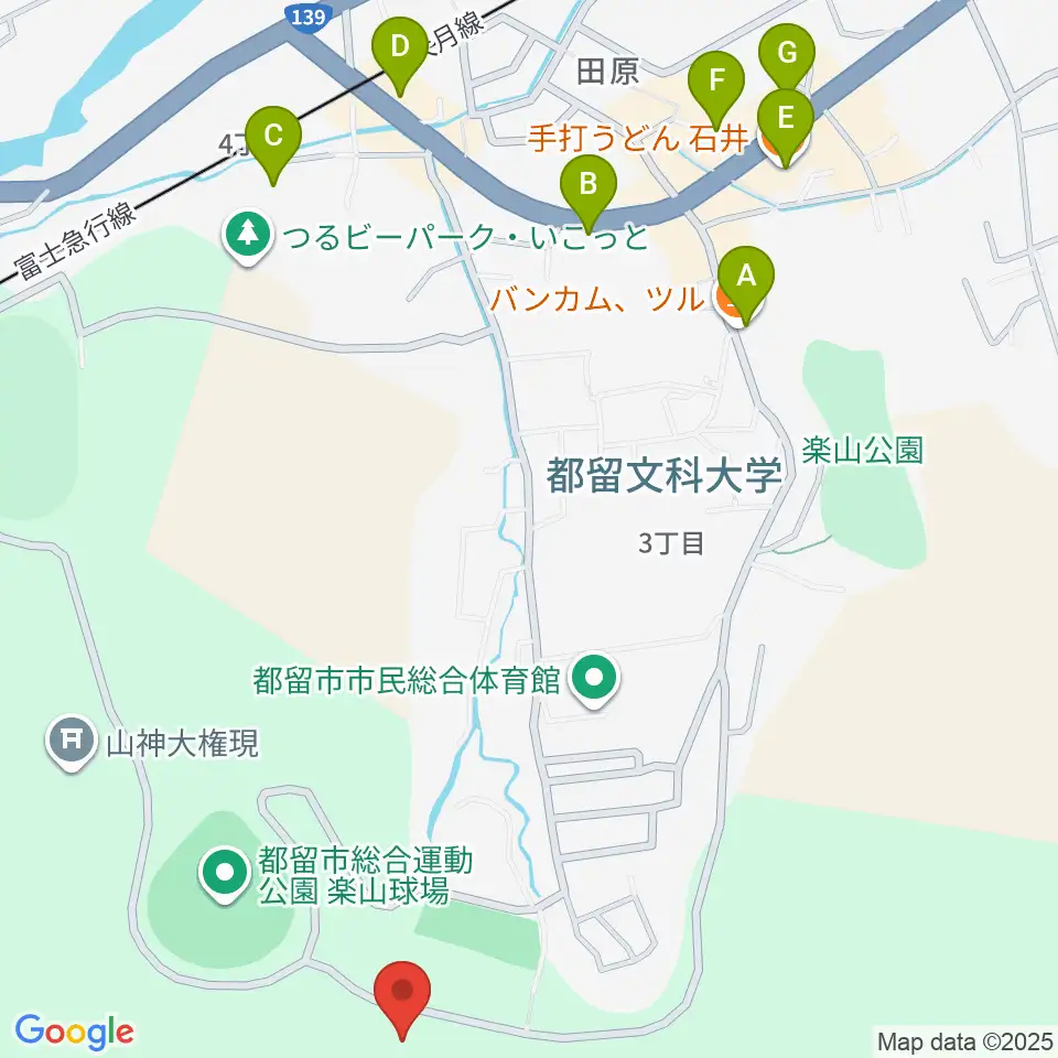 都の杜うぐいすホール周辺のカフェ一覧地図