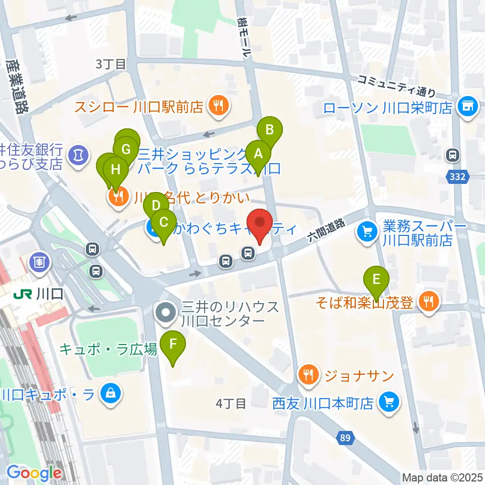 柏屋楽器 柏屋ミュージックサロン周辺のカフェ一覧地図