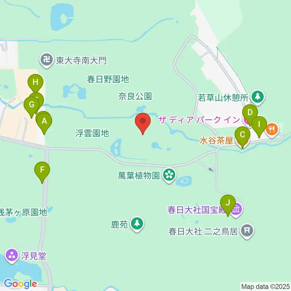 奈良春日野国際フォーラム 甍～I・RA・KA～周辺のカフェ一覧地図