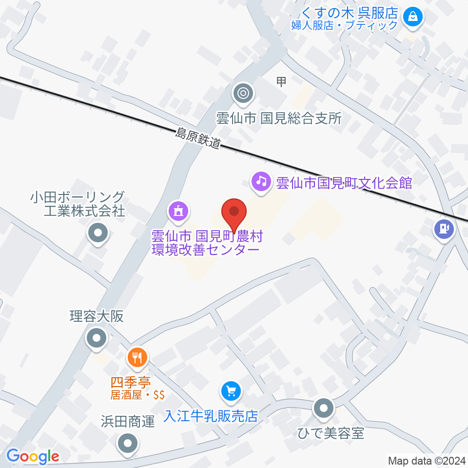 雲仙市国見町文化会館まほろば周辺のカフェ一覧地図