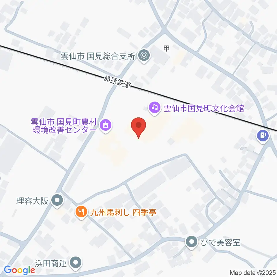 雲仙市国見町文化会館まほろば周辺のカフェ一覧地図