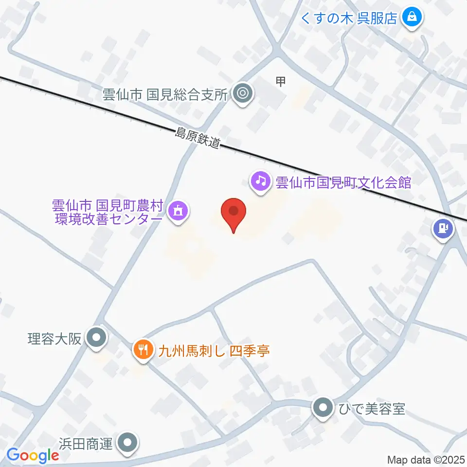 雲仙市国見町文化会館まほろば周辺のカフェ一覧地図