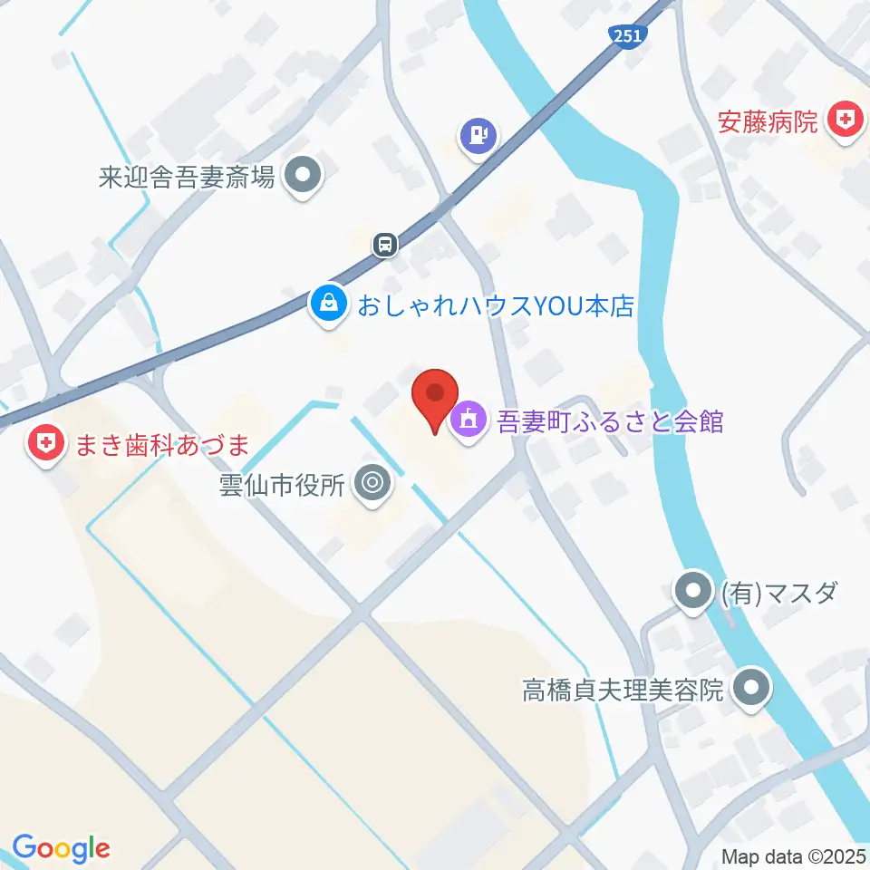 雲仙市吾妻町ふるさと会館周辺のカフェ一覧地図