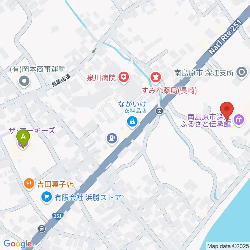 深江ふるさと伝承館周辺のカフェ一覧地図