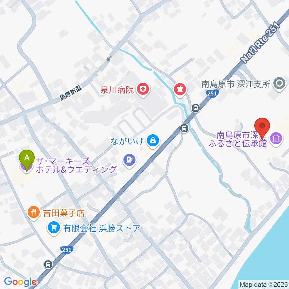 深江ふるさと伝承館周辺のカフェ一覧地図
