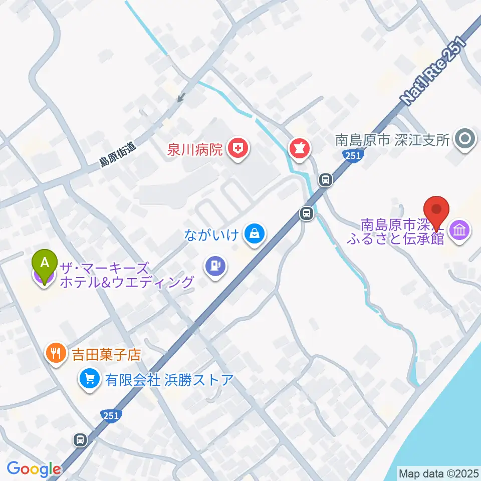 深江ふるさと伝承館周辺のカフェ一覧地図