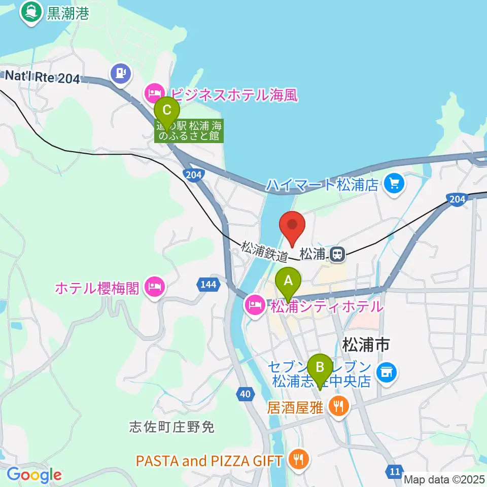 松浦市文化会館周辺のカフェ一覧地図
