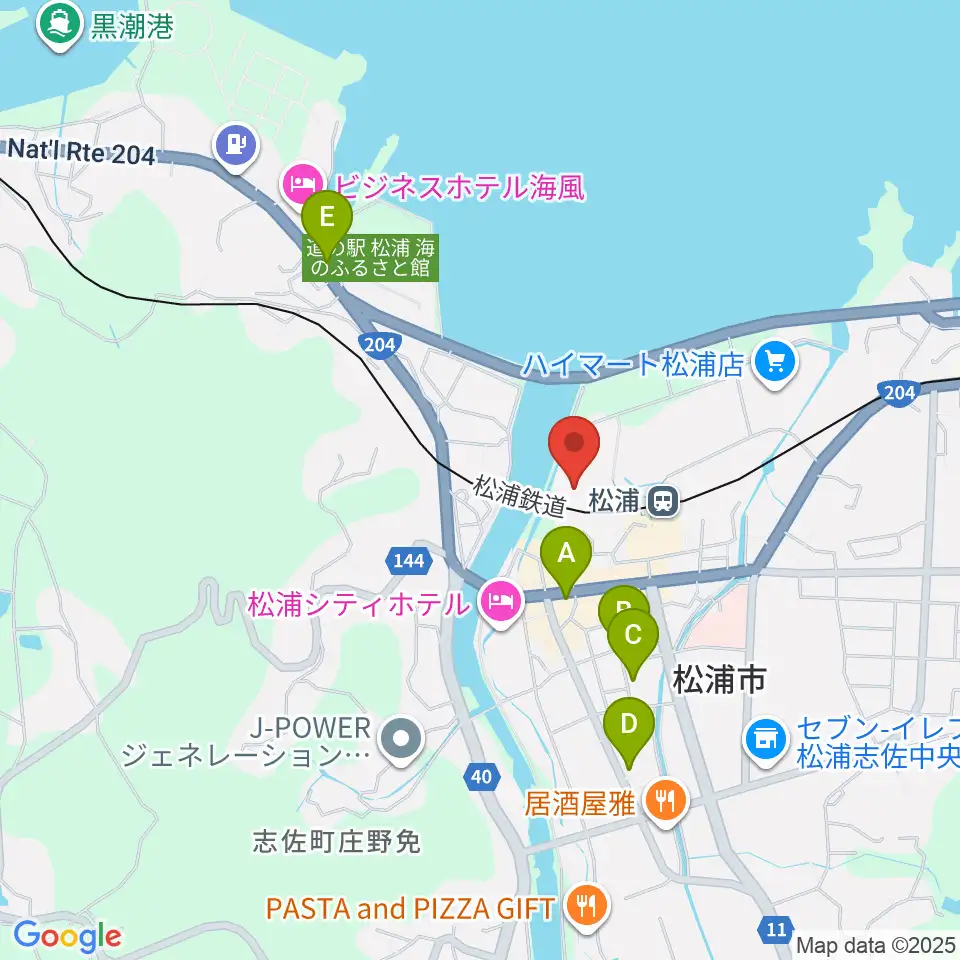松浦市文化会館周辺のカフェ一覧地図