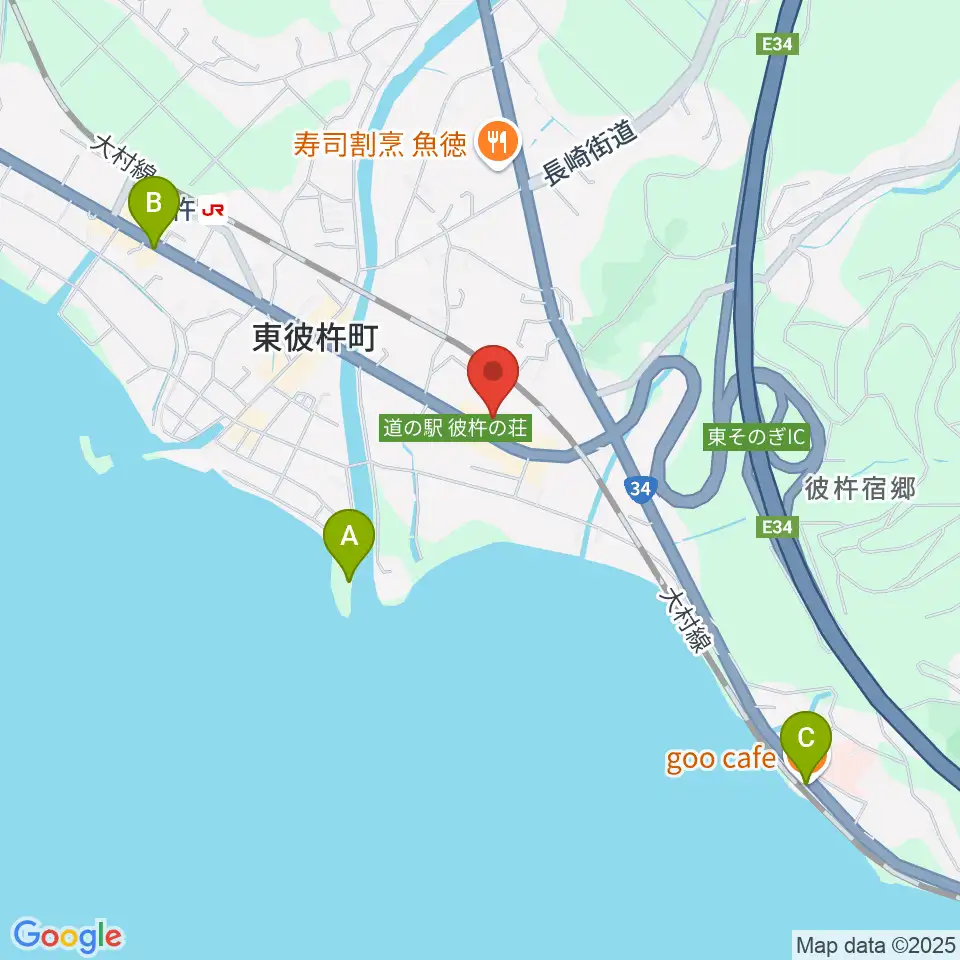 東彼杵町総合会館文化ホール周辺のカフェ一覧地図