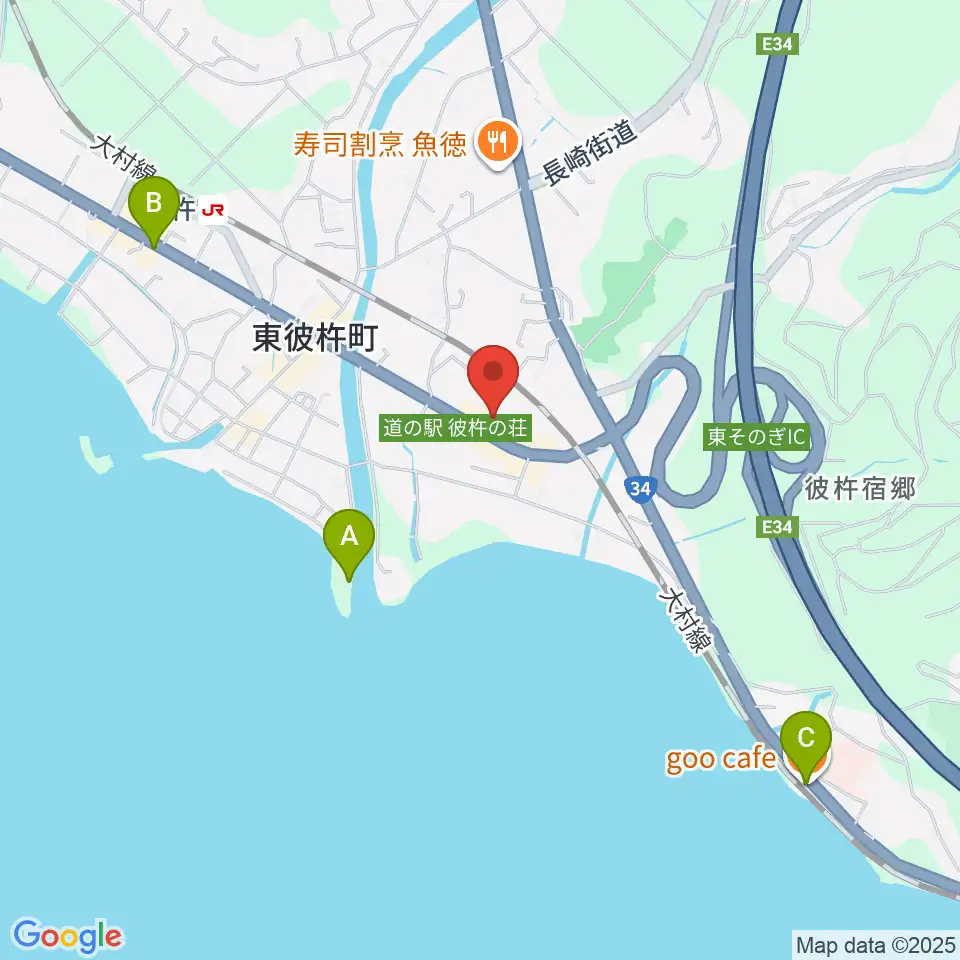 東彼杵町総合会館文化ホール周辺のカフェ一覧地図