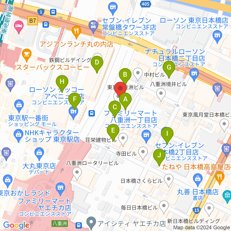 シアーミュージック 東京校周辺のカフェ一覧地図