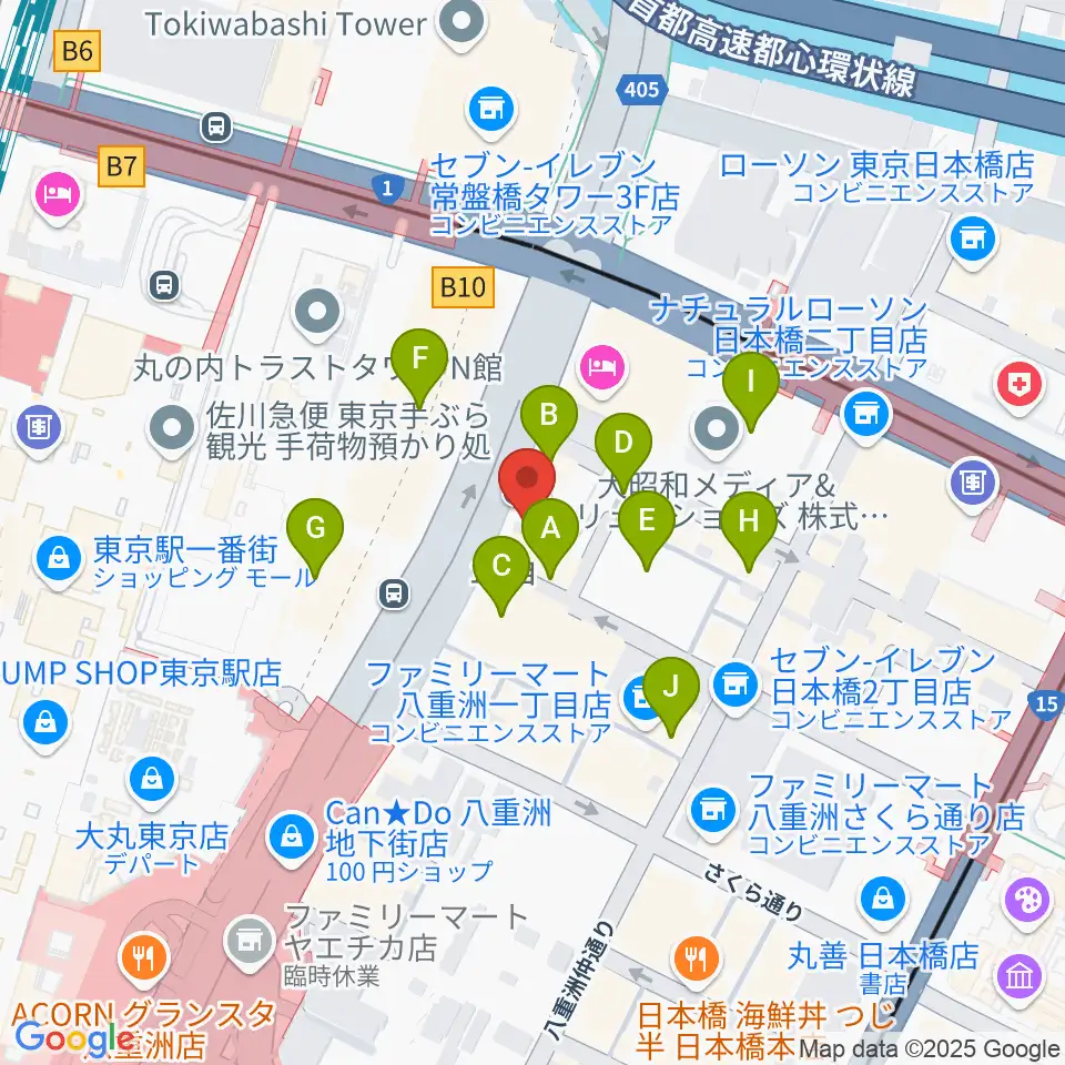 シアーミュージック 東京校周辺のカフェ一覧地図