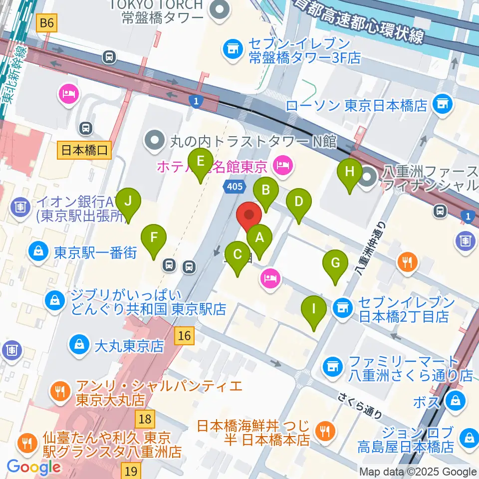 シアーミュージック 東京校周辺のカフェ一覧地図