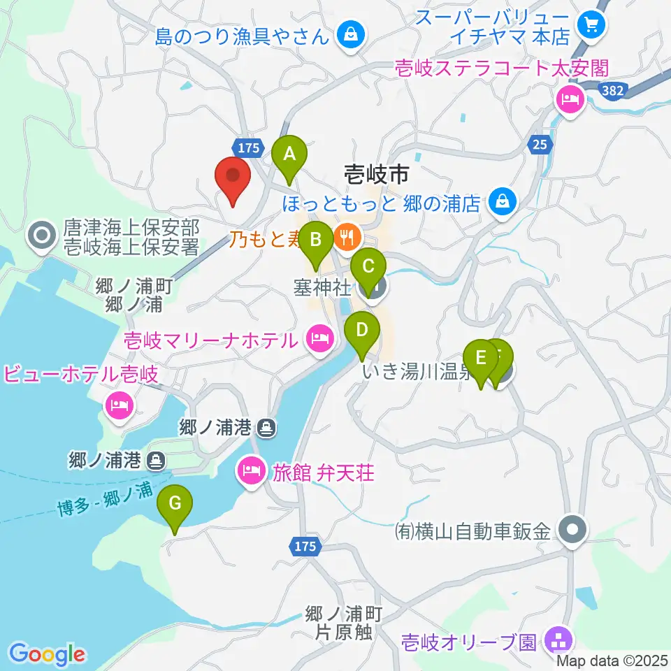 壱岐の島ホール周辺のカフェ一覧地図