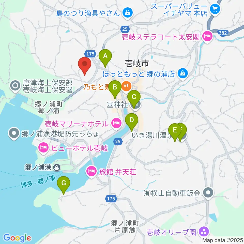 壱岐の島ホール周辺のカフェ一覧地図