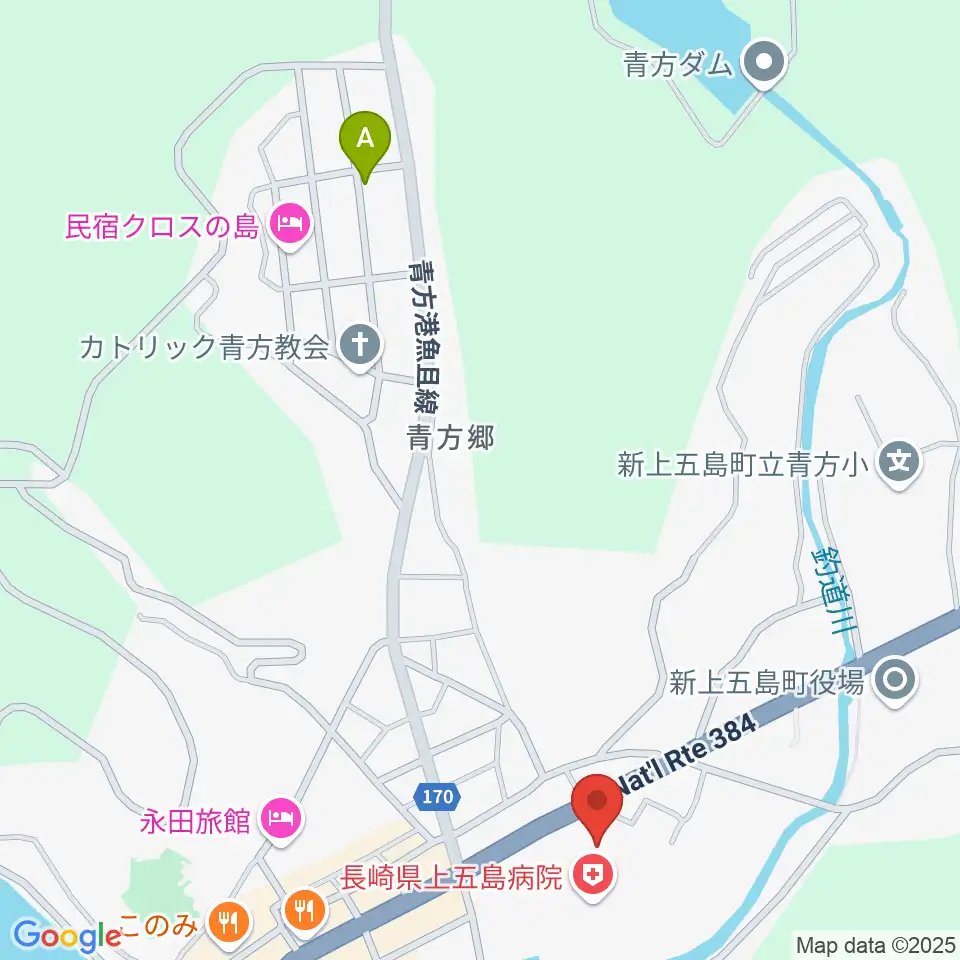 新上五島町石油備蓄記念会館周辺のカフェ一覧地図