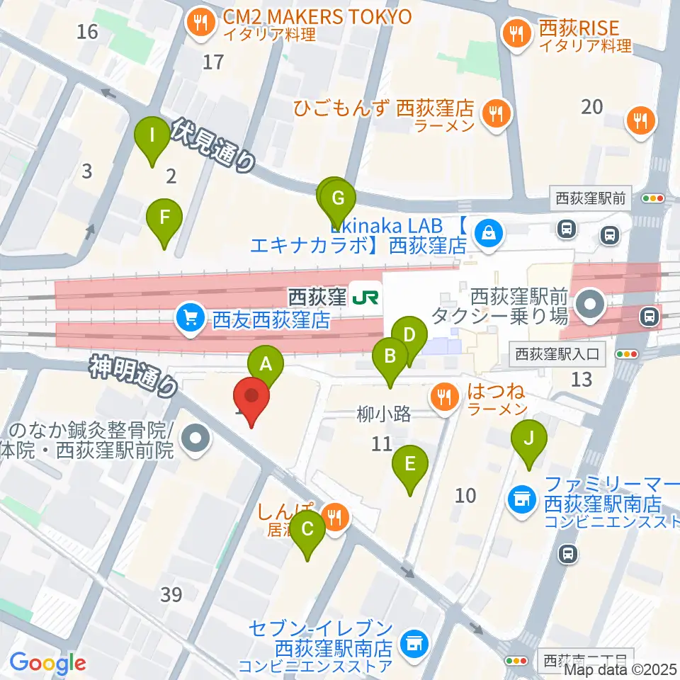 西荻窪アートリオン周辺のカフェ一覧地図