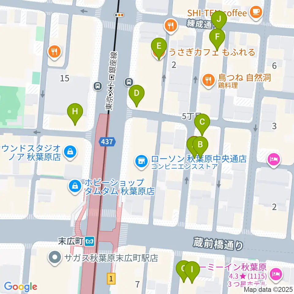 カフェ・トリオンプ周辺のカフェ一覧地図