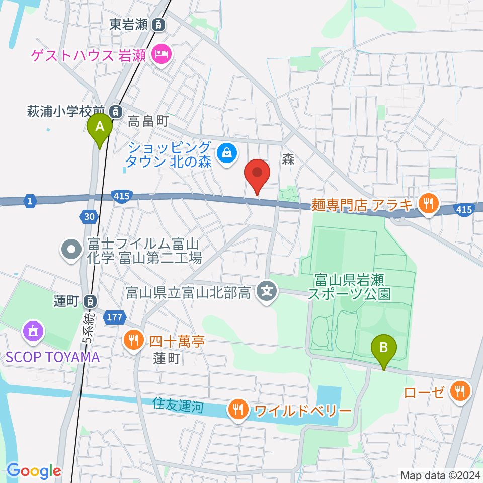 開進堂楽器 MPC北の森周辺のカフェ一覧地図