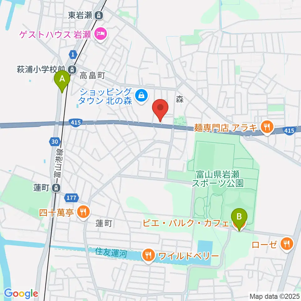 開進堂楽器 MPC北の森周辺のカフェ一覧地図