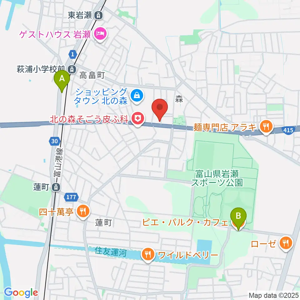 開進堂楽器 MPC北の森周辺のカフェ一覧地図