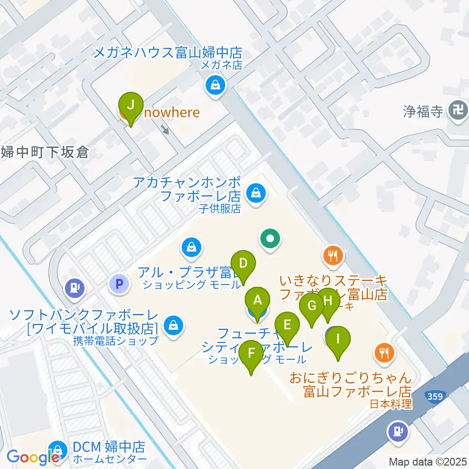 開進堂楽器 MPC婦中周辺のカフェ一覧地図