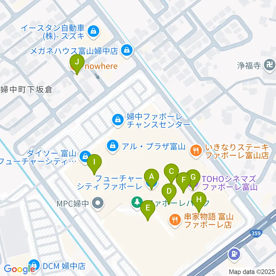 開進堂楽器 MPC婦中周辺のカフェ一覧地図