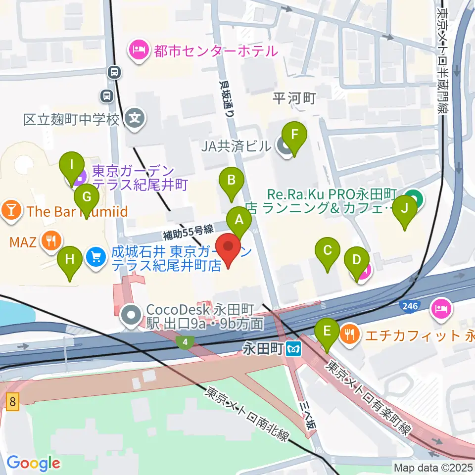 海運クラブ周辺のカフェ一覧地図