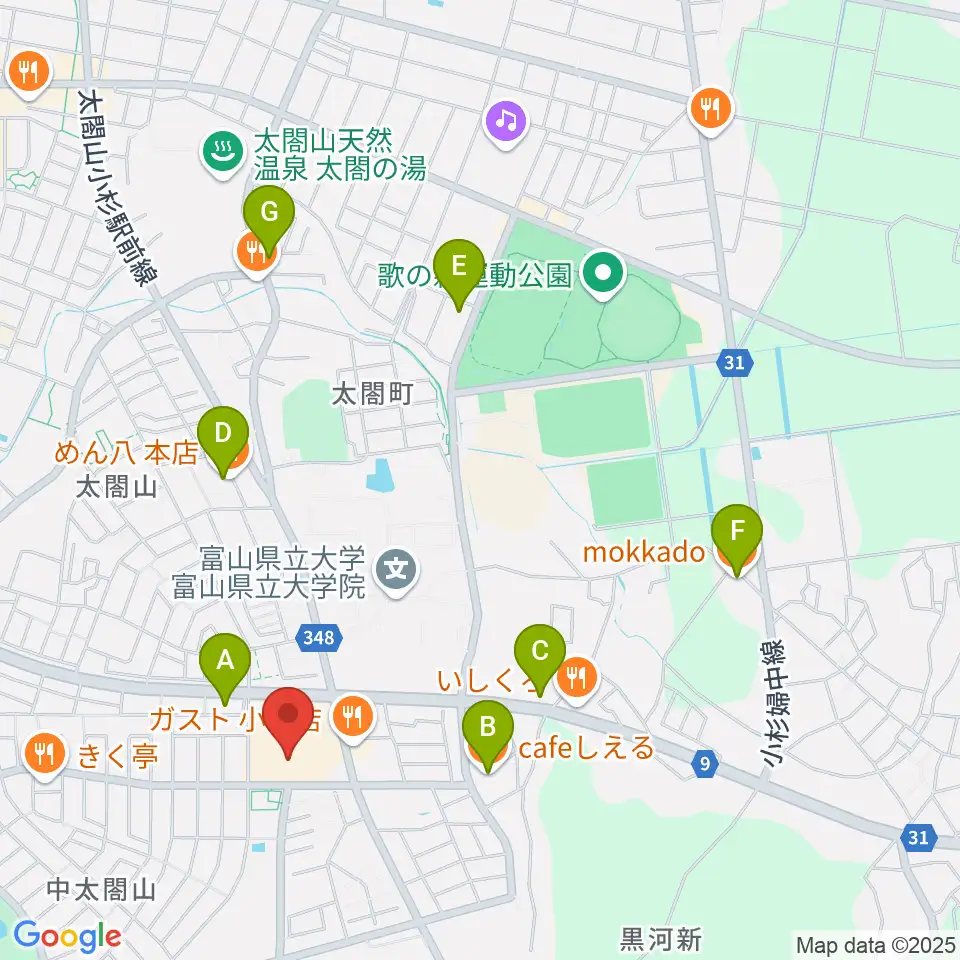 開進堂楽器 MPC太閤山周辺のカフェ一覧地図