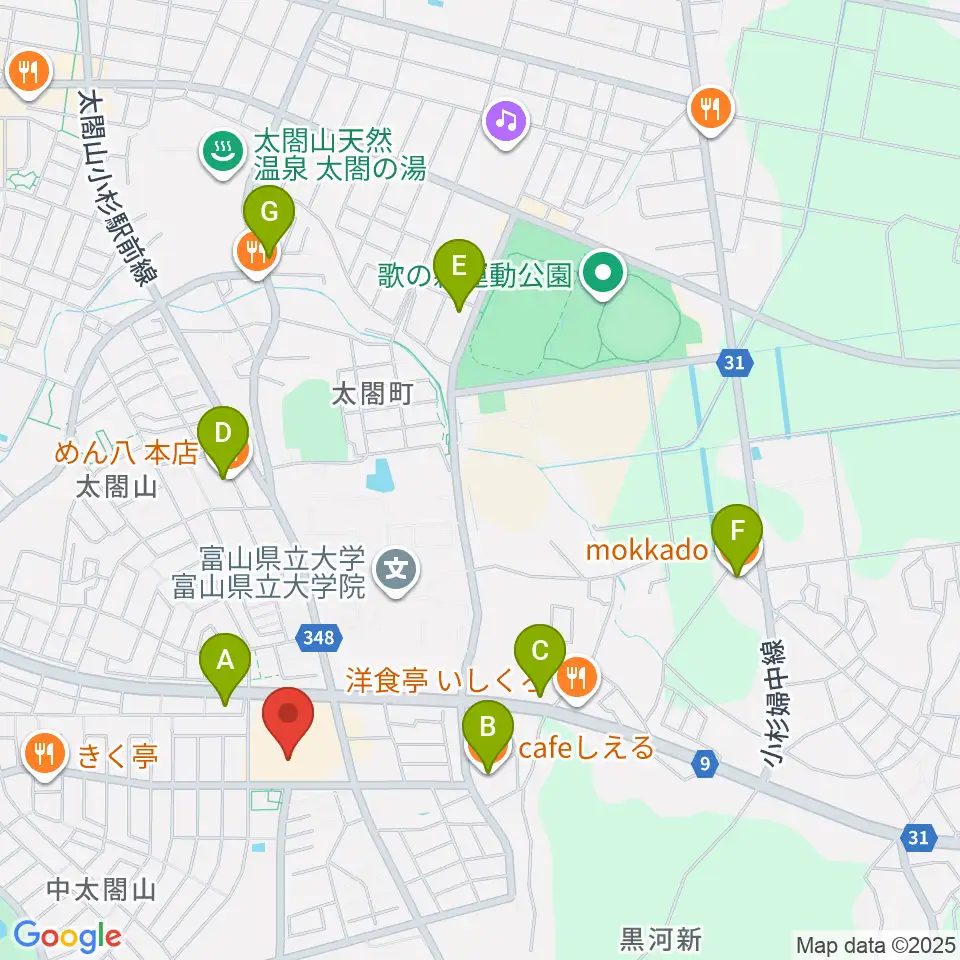 開進堂楽器 MPC太閤山周辺のカフェ一覧地図