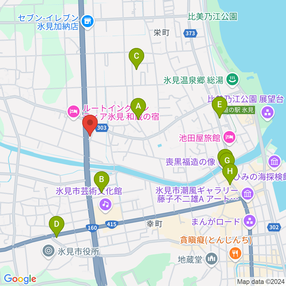 開進堂楽器 MPC氷見周辺のカフェ一覧地図