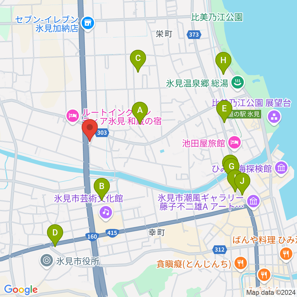 開進堂楽器 MPC氷見周辺のカフェ一覧地図