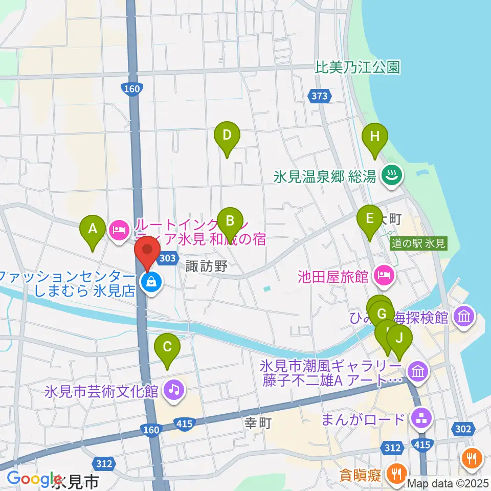 開進堂楽器 MPC氷見周辺のカフェ一覧地図