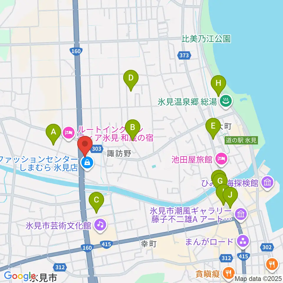 開進堂楽器 MPC氷見周辺のカフェ一覧地図