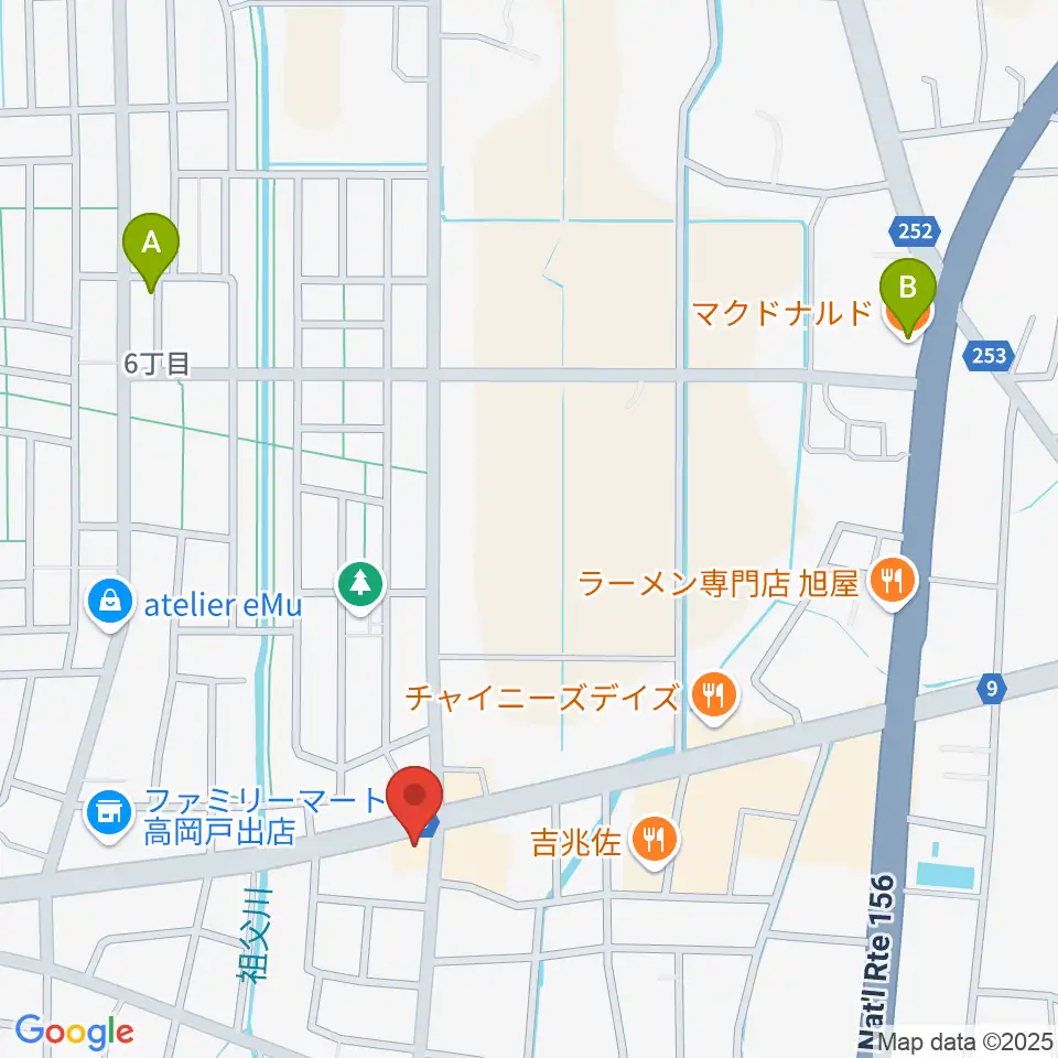 開進堂楽器 MPC戸出周辺のカフェ一覧地図