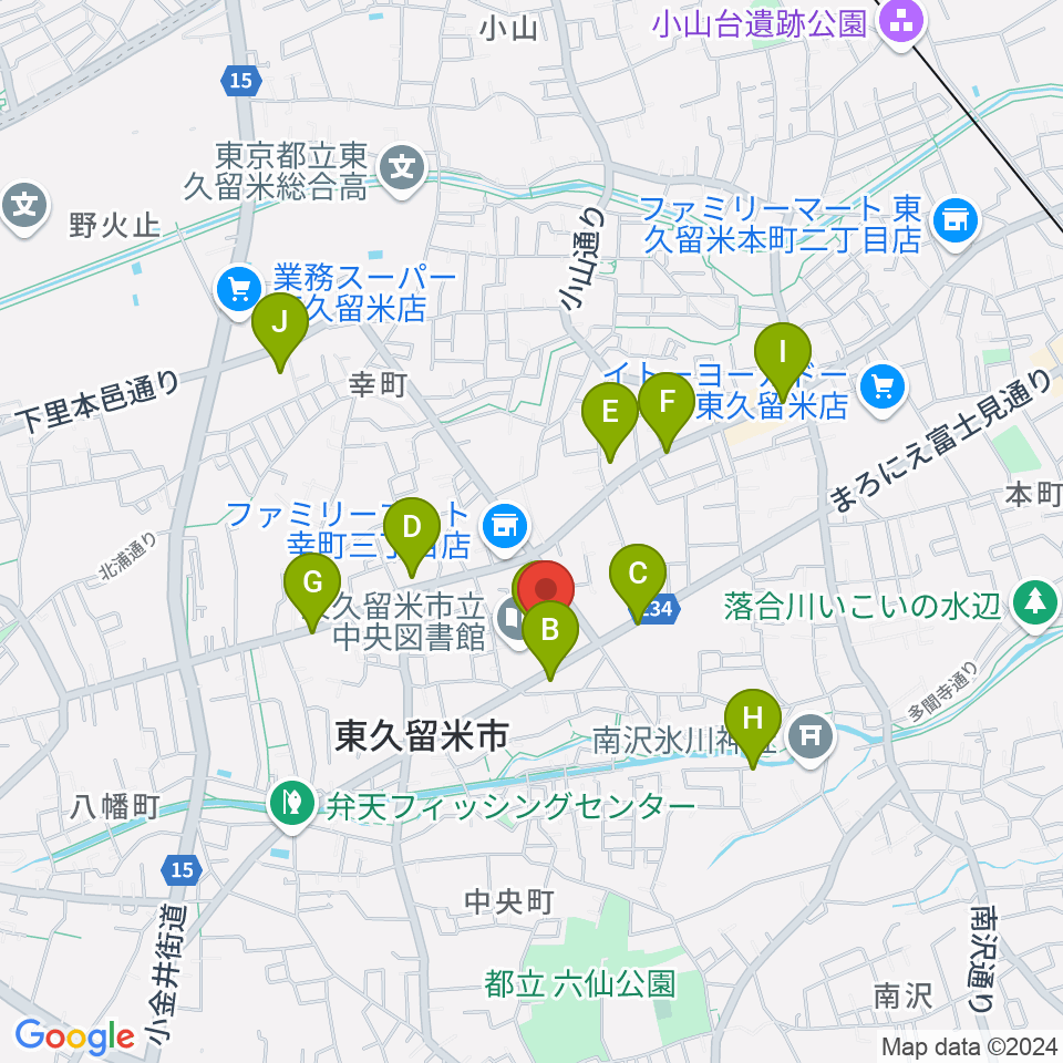 まろにえホール周辺のカフェ一覧地図