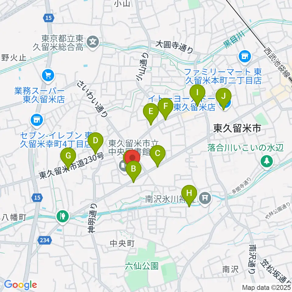 まろにえホール周辺のカフェ一覧地図