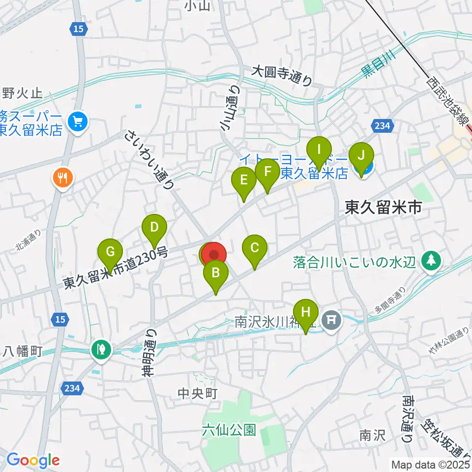 まろにえホール周辺のカフェ一覧地図