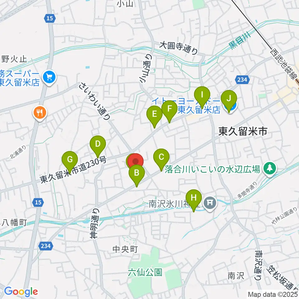 まろにえホール周辺のカフェ一覧地図