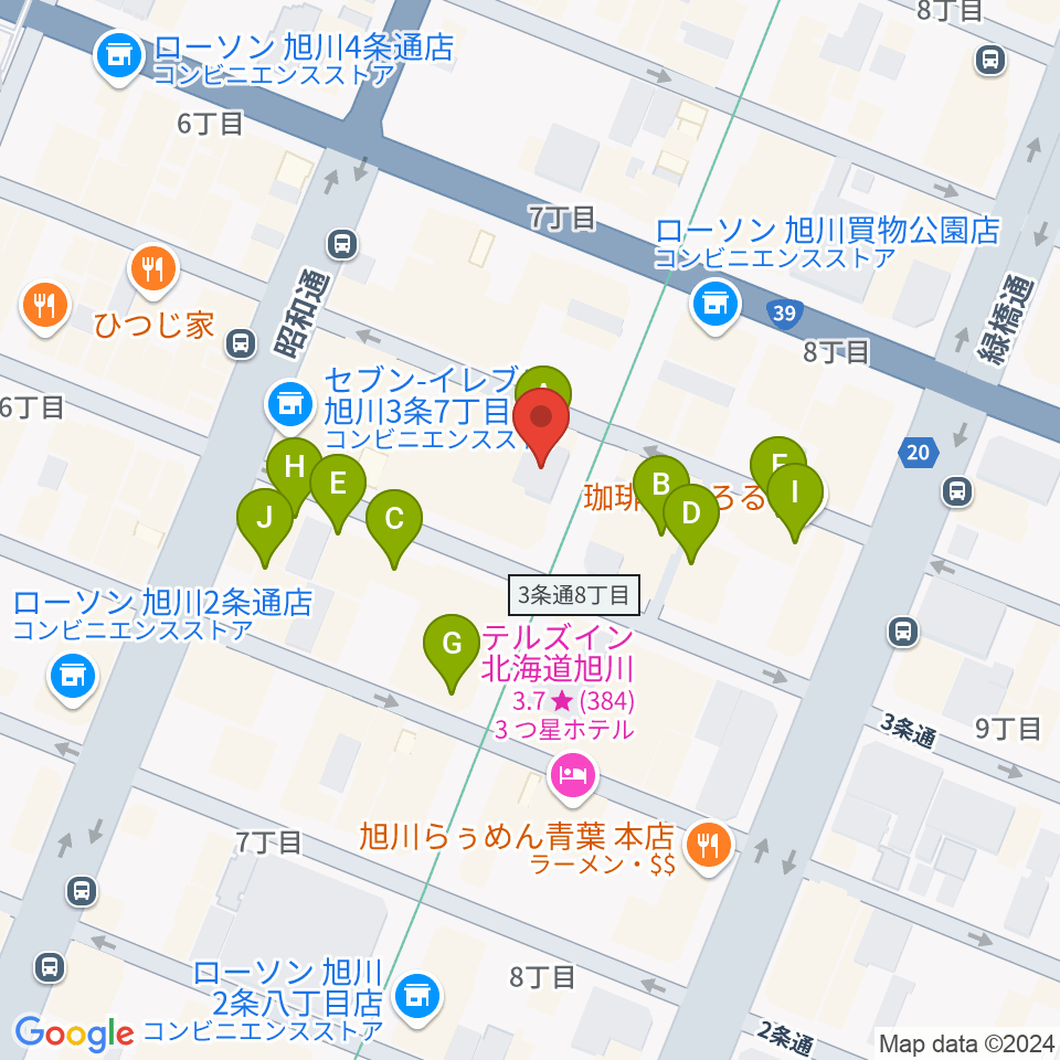 FMりべーる周辺のカフェ一覧地図