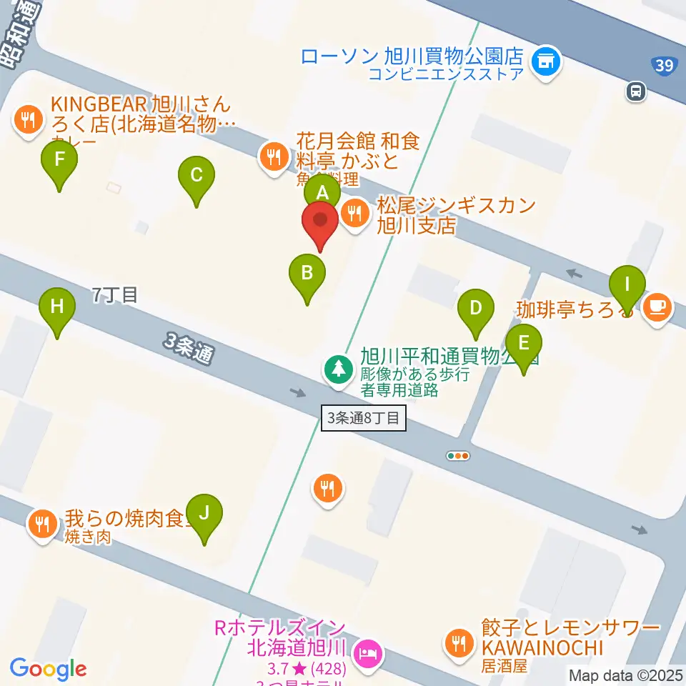 FMりべーる周辺のカフェ一覧地図