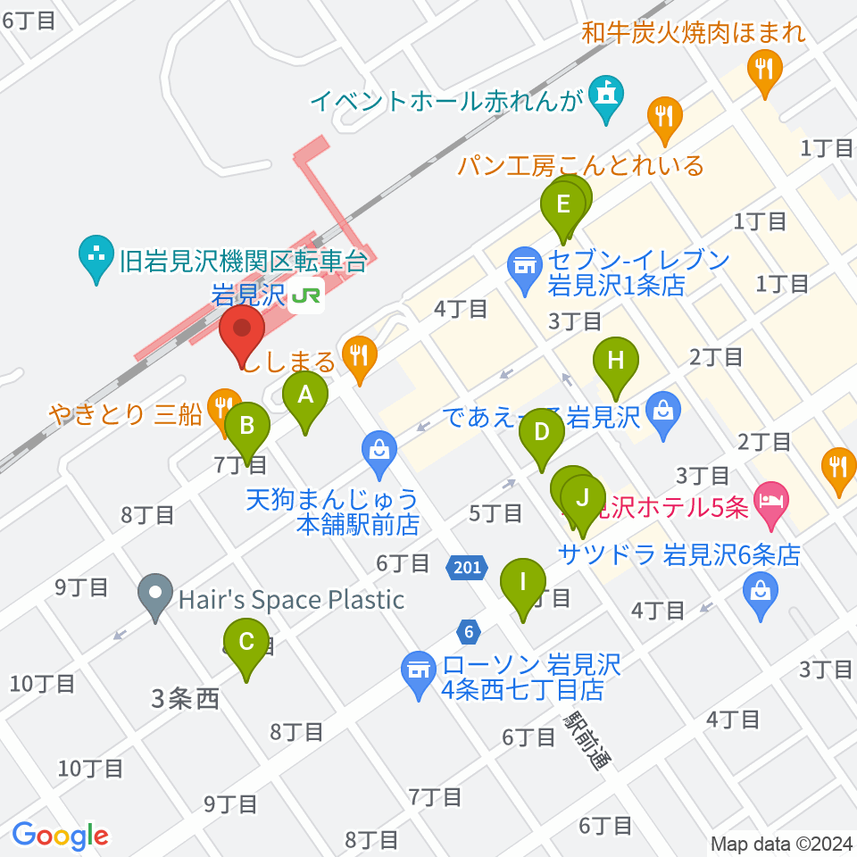 FMはまなす周辺のカフェ一覧地図