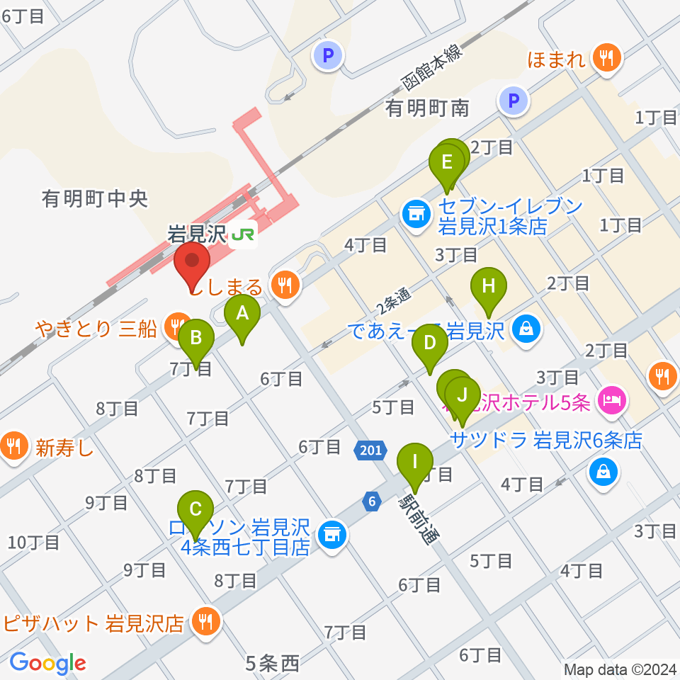 FMはまなす周辺のカフェ一覧地図