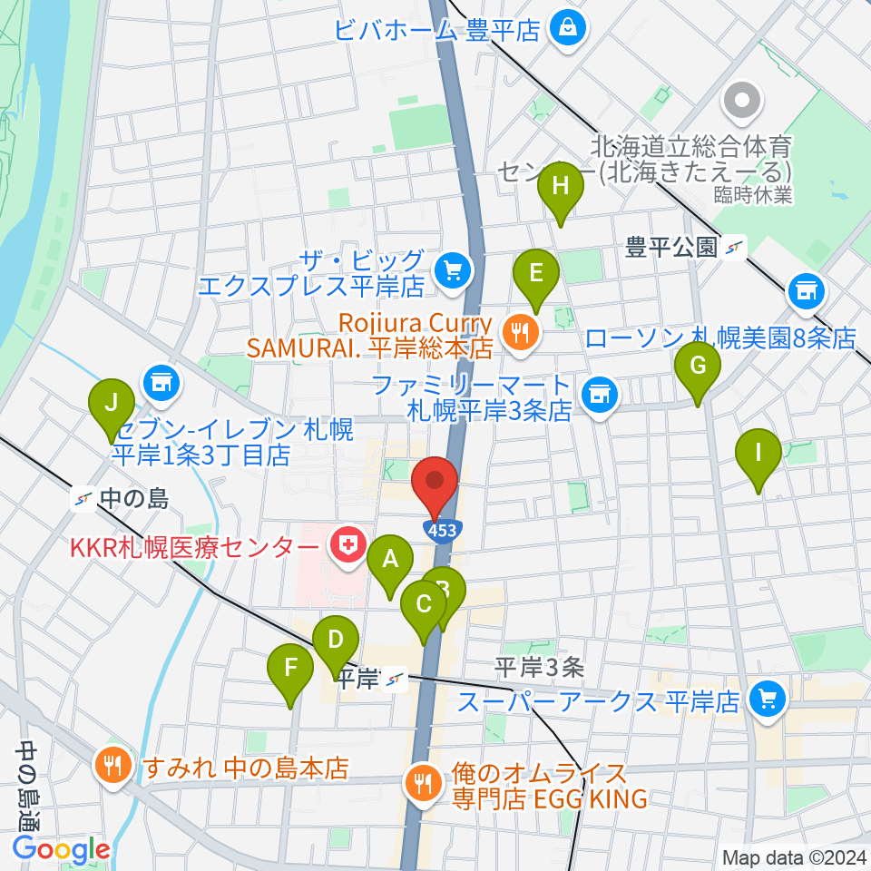 FMアップル周辺のカフェ一覧地図