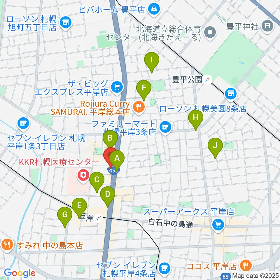 FMアップル周辺のカフェ一覧地図