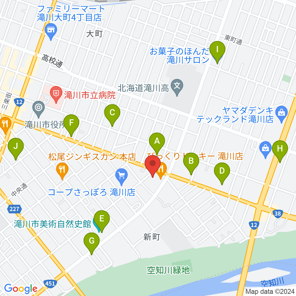 FM G'Sky周辺のカフェ一覧地図