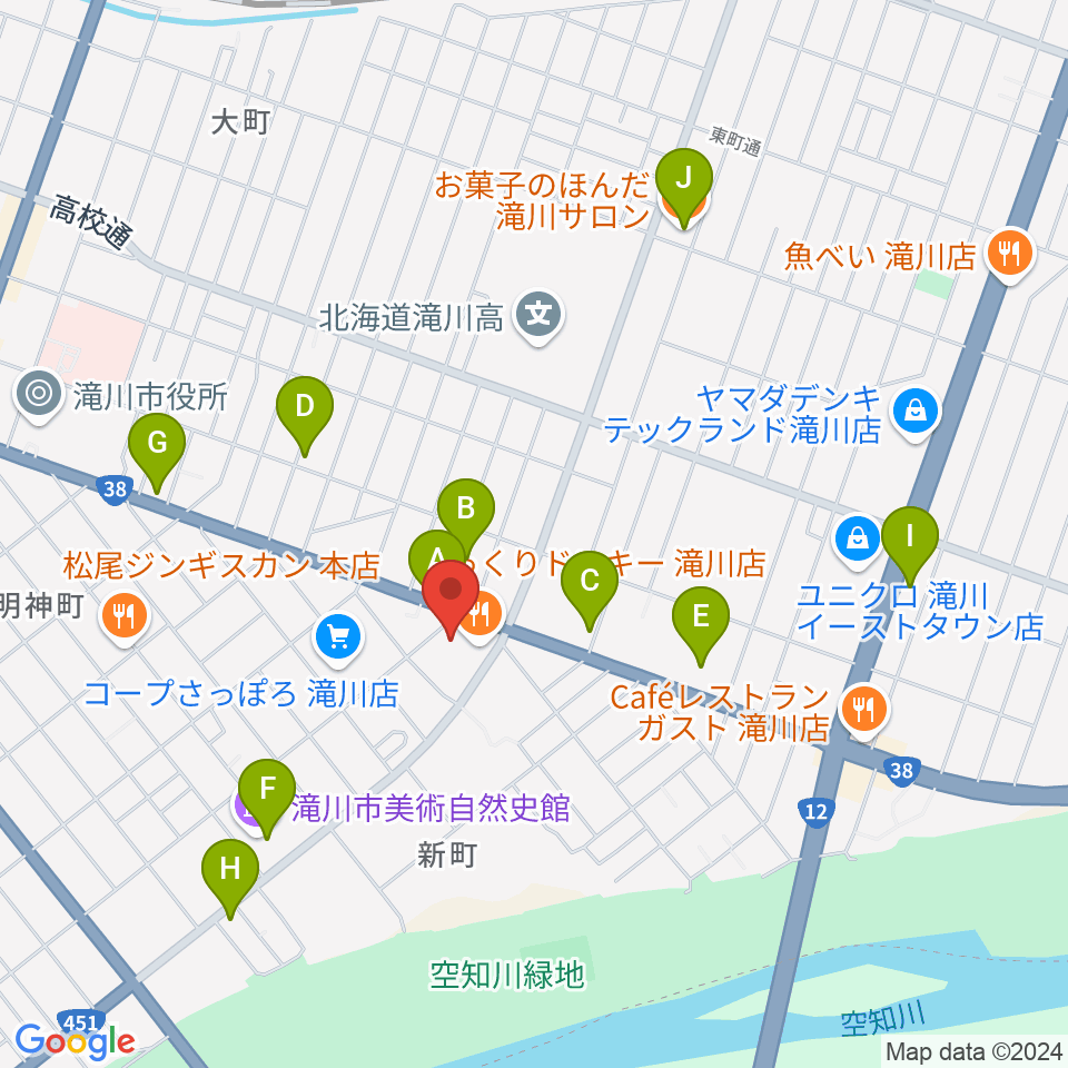 FM G'Sky周辺のカフェ一覧地図