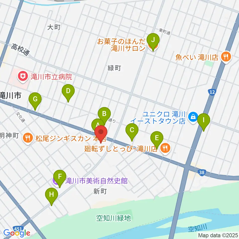 FM G'Sky周辺のカフェ一覧地図