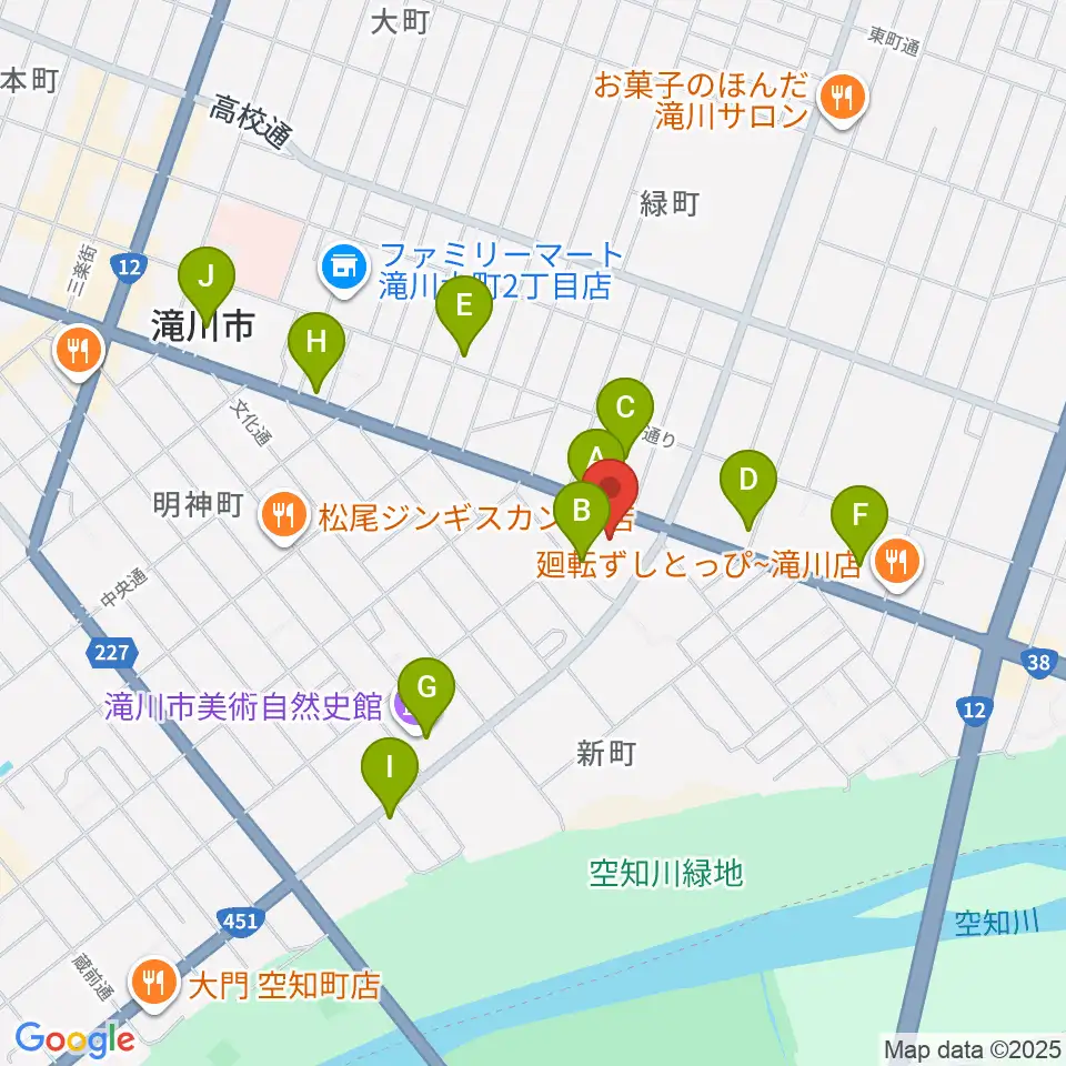 FM G'Sky周辺のカフェ一覧地図