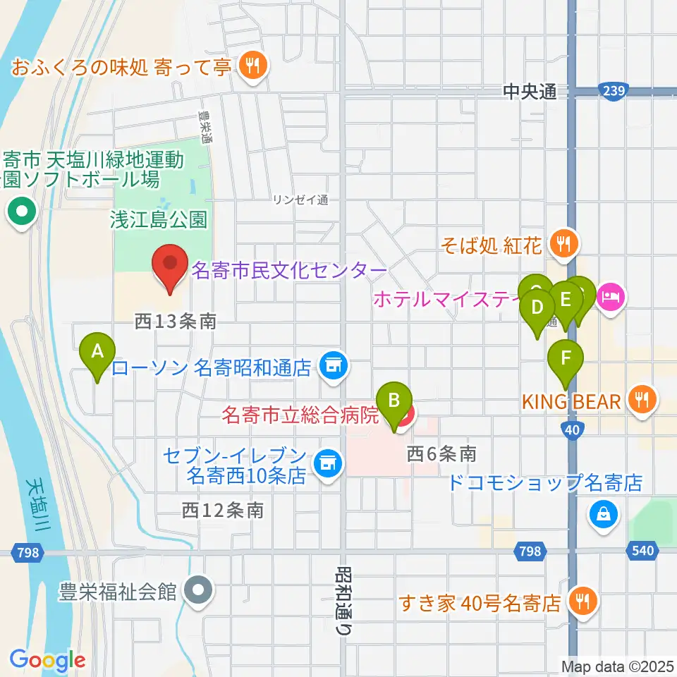 Airてっし周辺のカフェ一覧地図